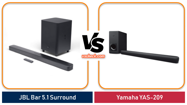 jbl bar 5 1 surround vs yamaha yas 209