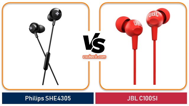 philips she4305 vs jbl c100si